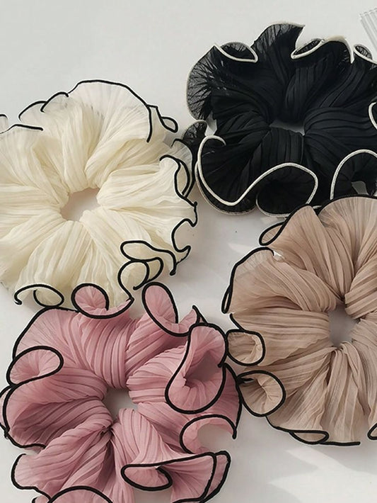 Korean wavy pastel scrunchie