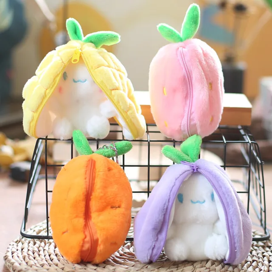 Fruit bunny secret plushy keychain