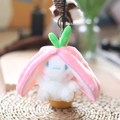 Fruit bunny secret plushy keychain