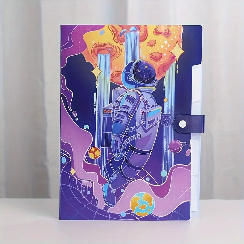 Space Theme File Folder With Button Lock