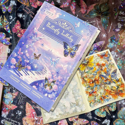 Glitter Magic Butterfly 3D Sticker - 20 Sheets