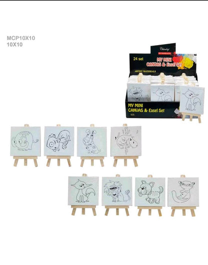 Mini Canvas and Easel Set (animals)