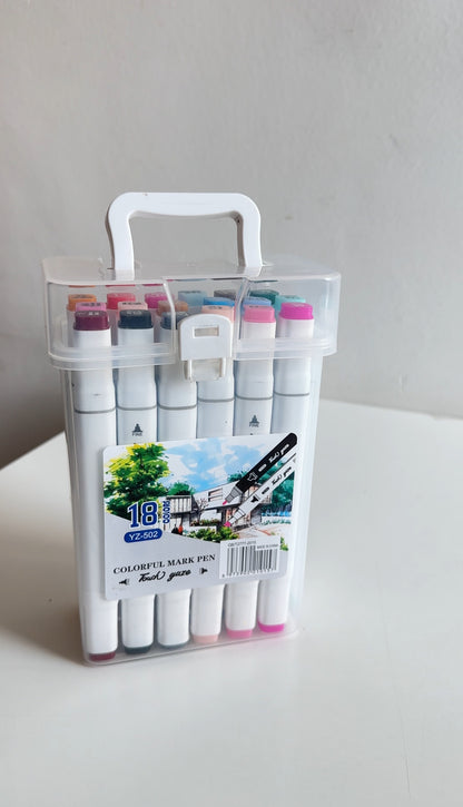 Dual tip colourful marker pen