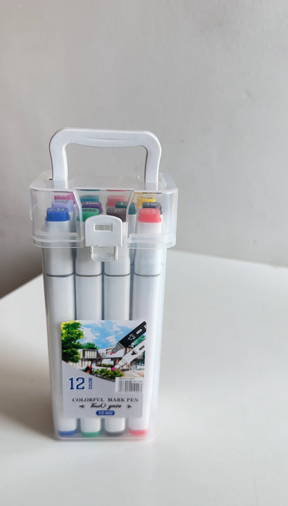 Dual tip colourful marker pen