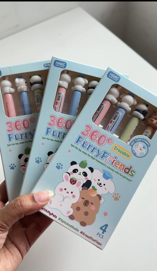 Eraseable rotating Furry Pen Set