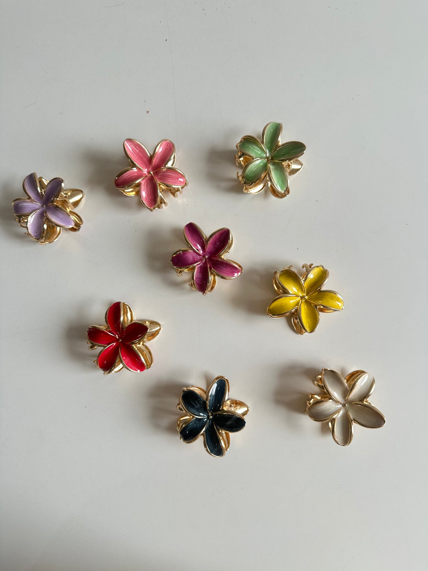 Elle Metal flower Hair Claw Clip