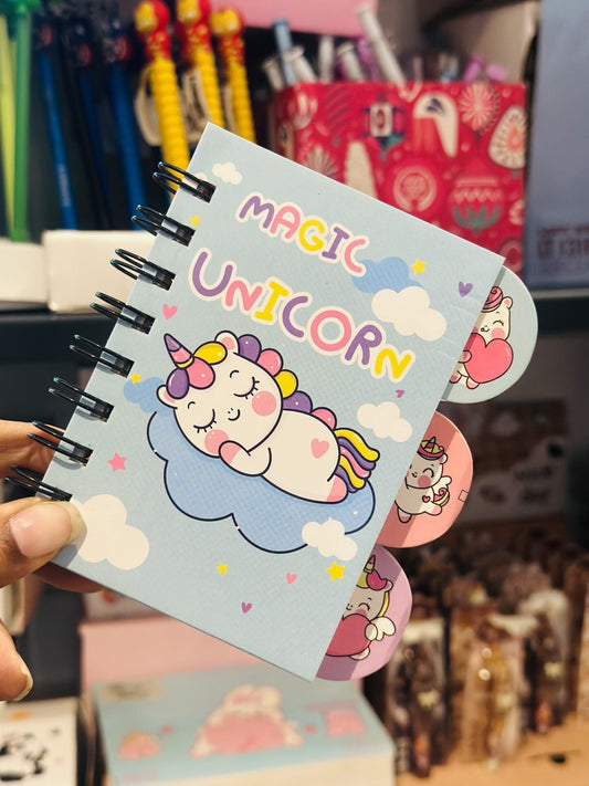 Mini Unicorn Spiral Diary