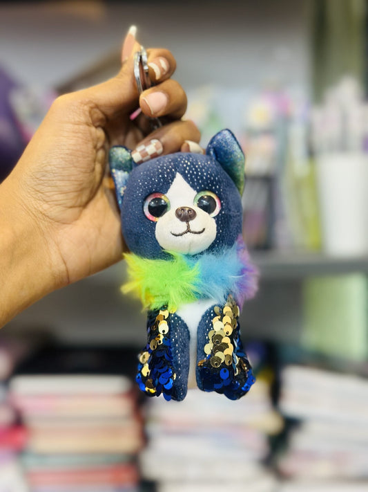 Soft Toy Glitter Keychains