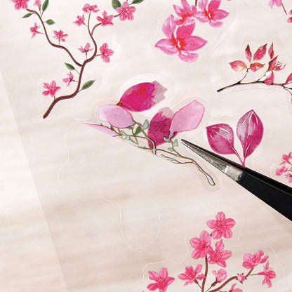 Vintage Leaves Sticker Sheet - 6 Pcs