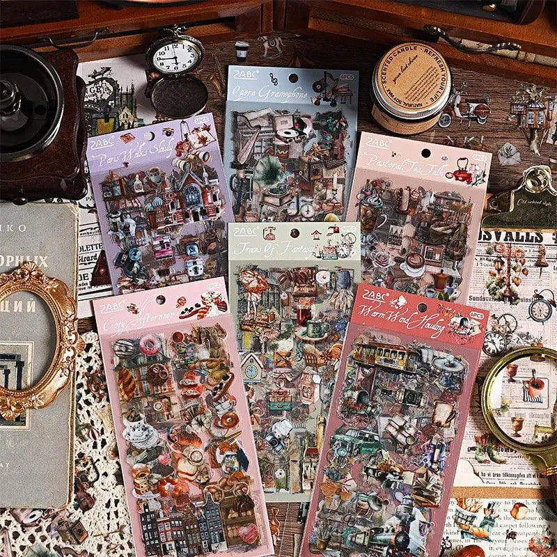 Vintage Items Sticker Sheet - 6 pcs