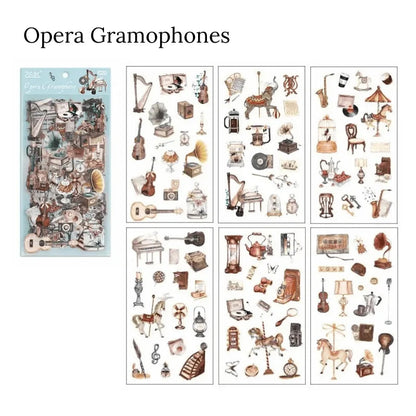 Vintage Items Sticker Sheet - 6 pcs