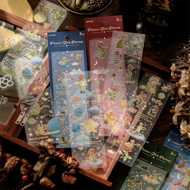 Sky Moon Dreamy Sticker Sheet - 4 Pcs
