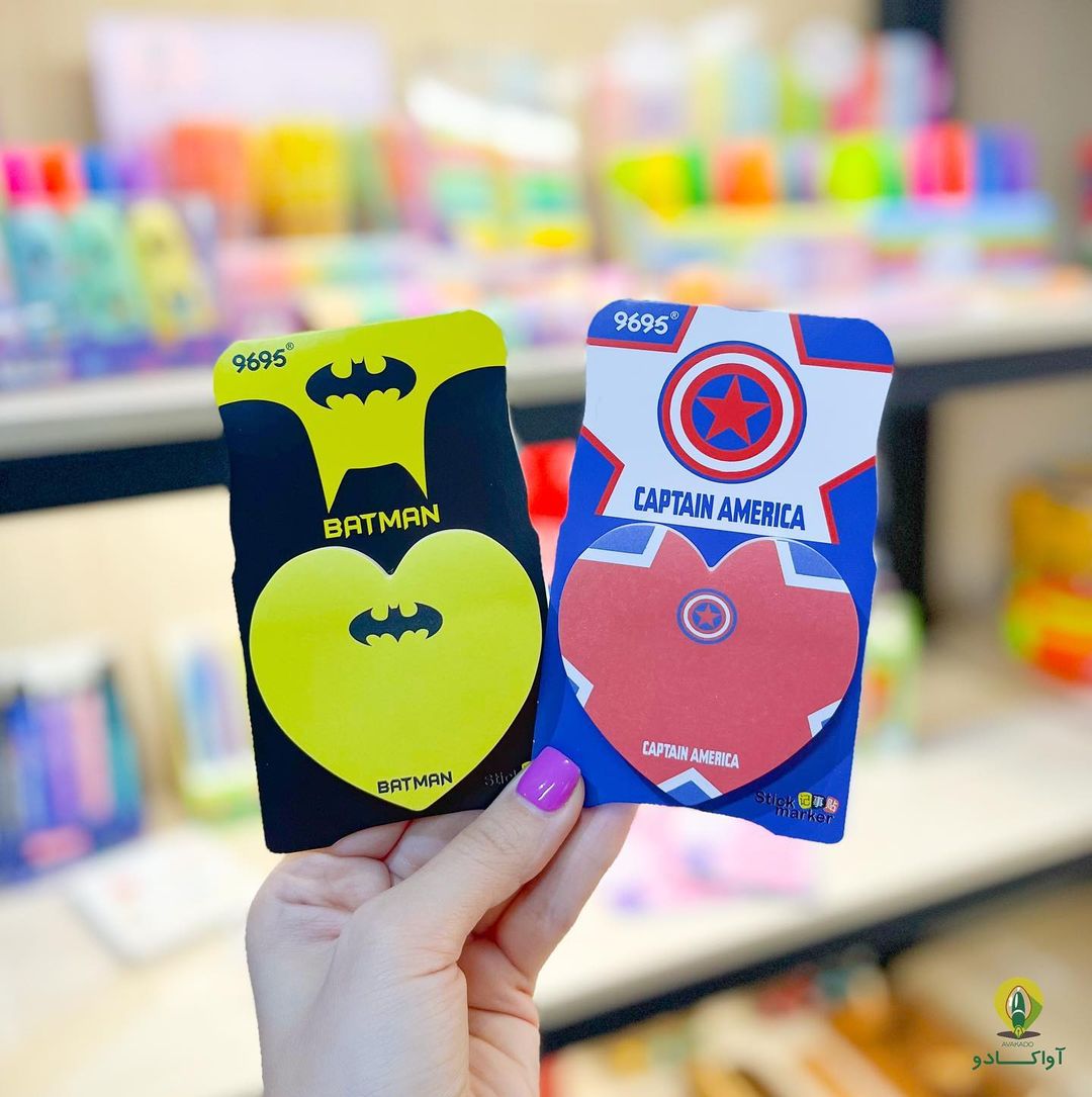 Superhero heart sticky note