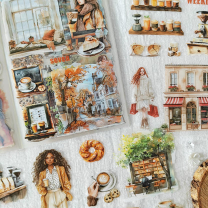 Vintage Girl Sticker Box-100 Pcs