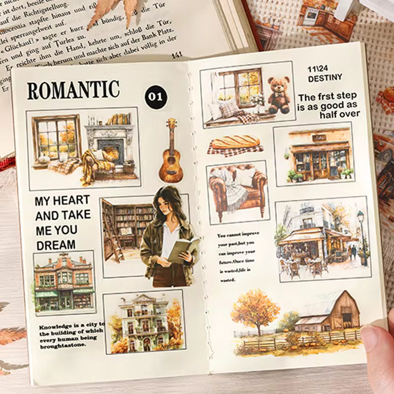 Vintage Girl Sticker Box-100 Pcs