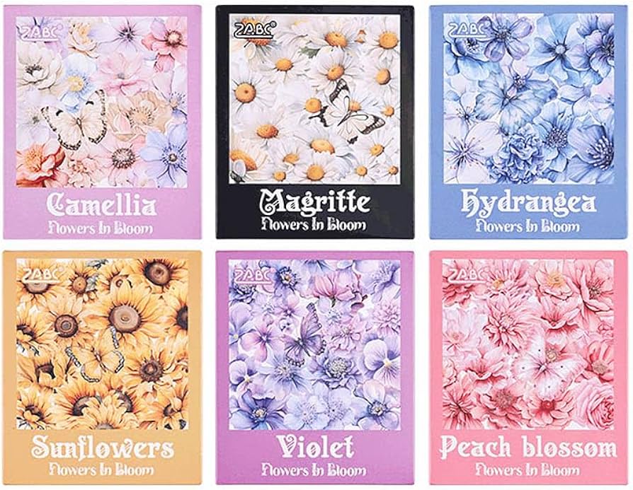 Flower Bloom Sticker Box - 60 Pcs