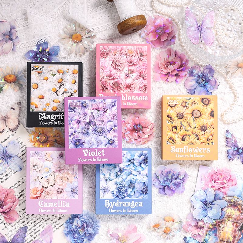 Flower Bloom Sticker Box - 60 Pcs