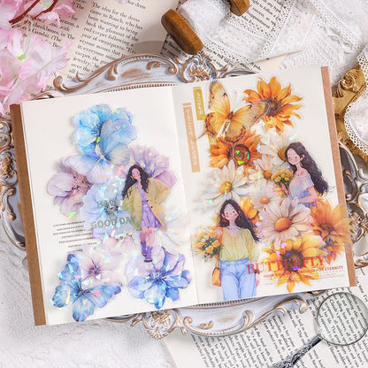 Flower Bloom Sticker Box - 60 Pcs