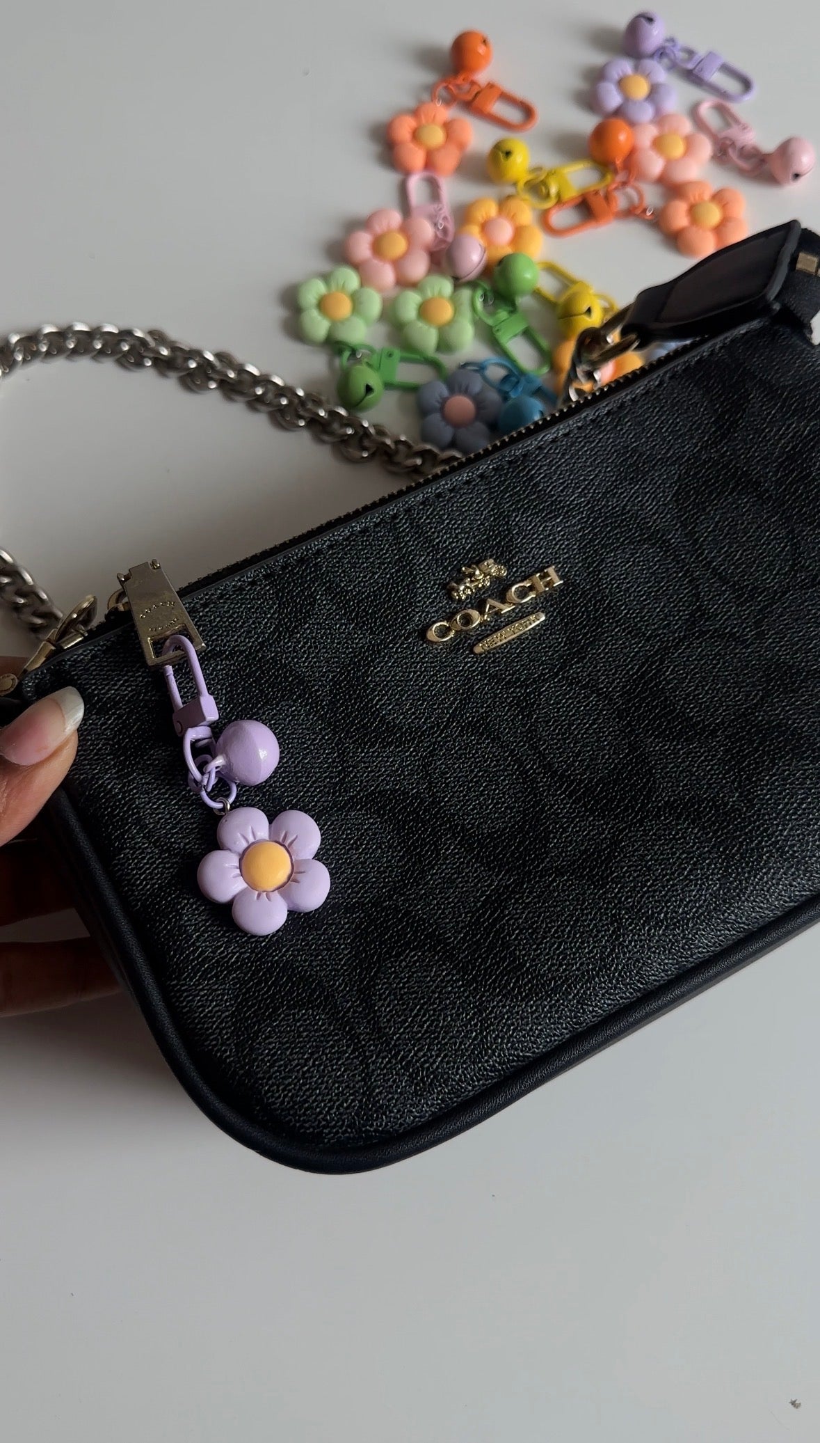 Pintresty flower bag /mobile charm