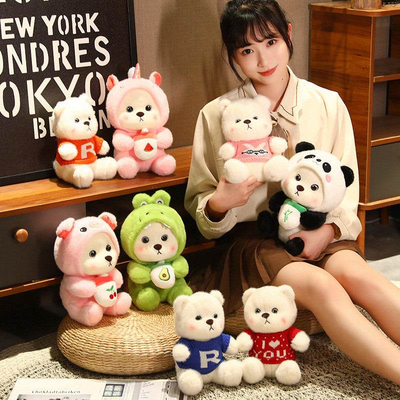 Furry panda hoddie and friends teddy