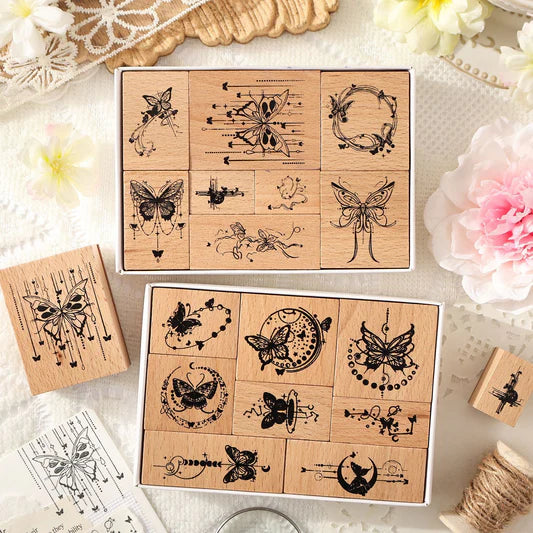 Butterfly Travel Stamp Set - 8 Pcs