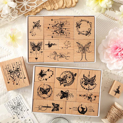 Butterfly Travel Stamp Set - 8 Pcs