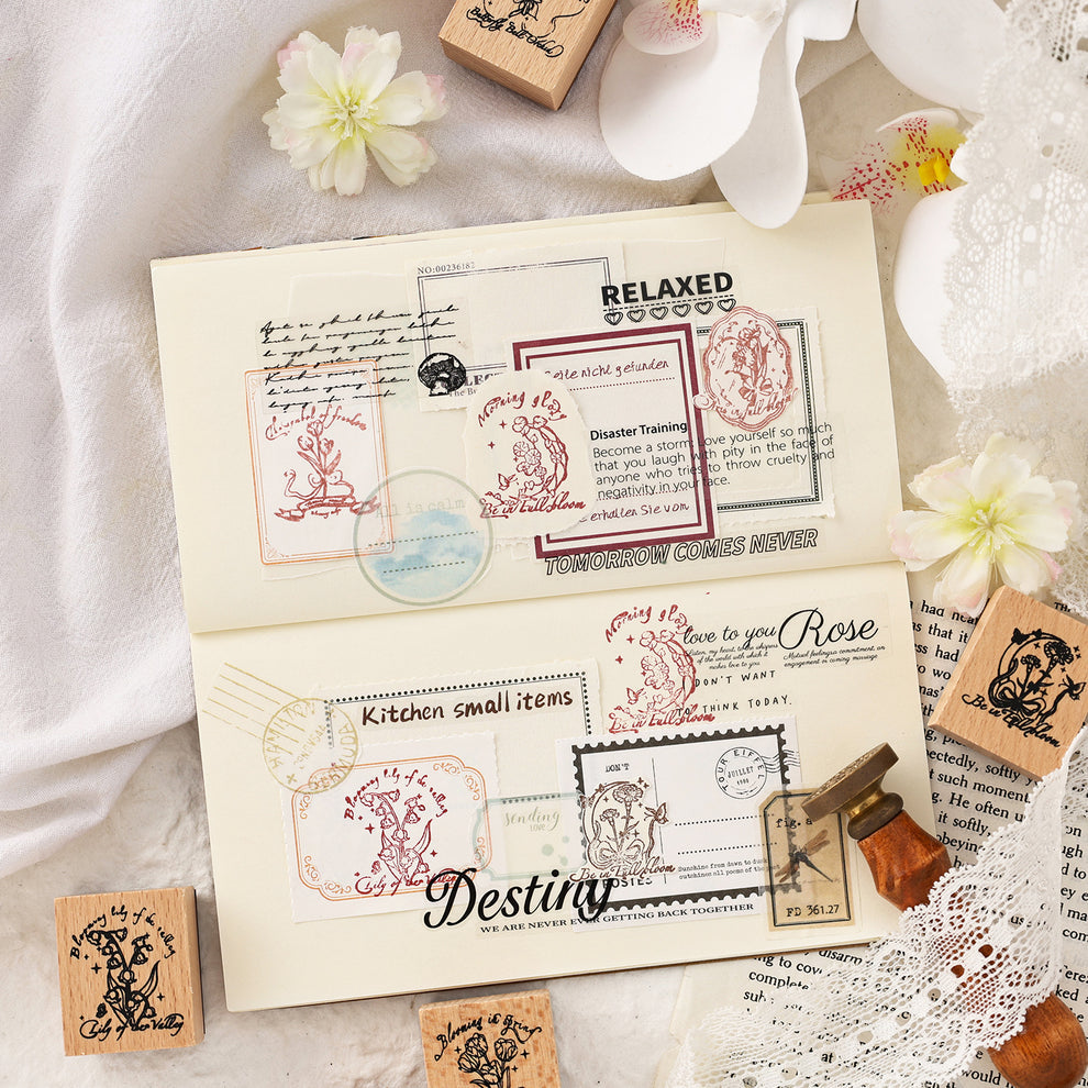 Flower Dynasty Stamp Set - 8 Pcs