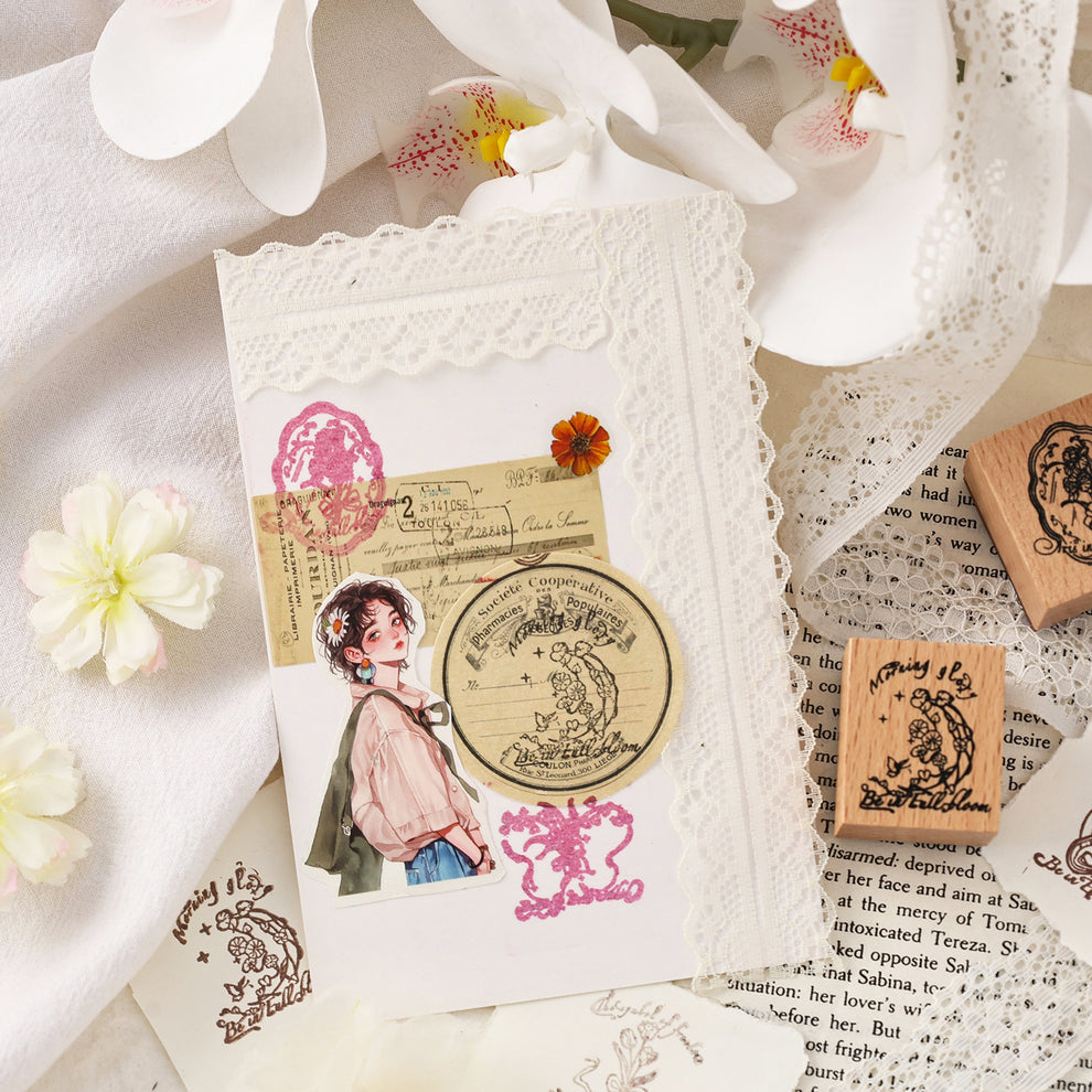 Flower Dynasty Stamp Set - 8 Pcs