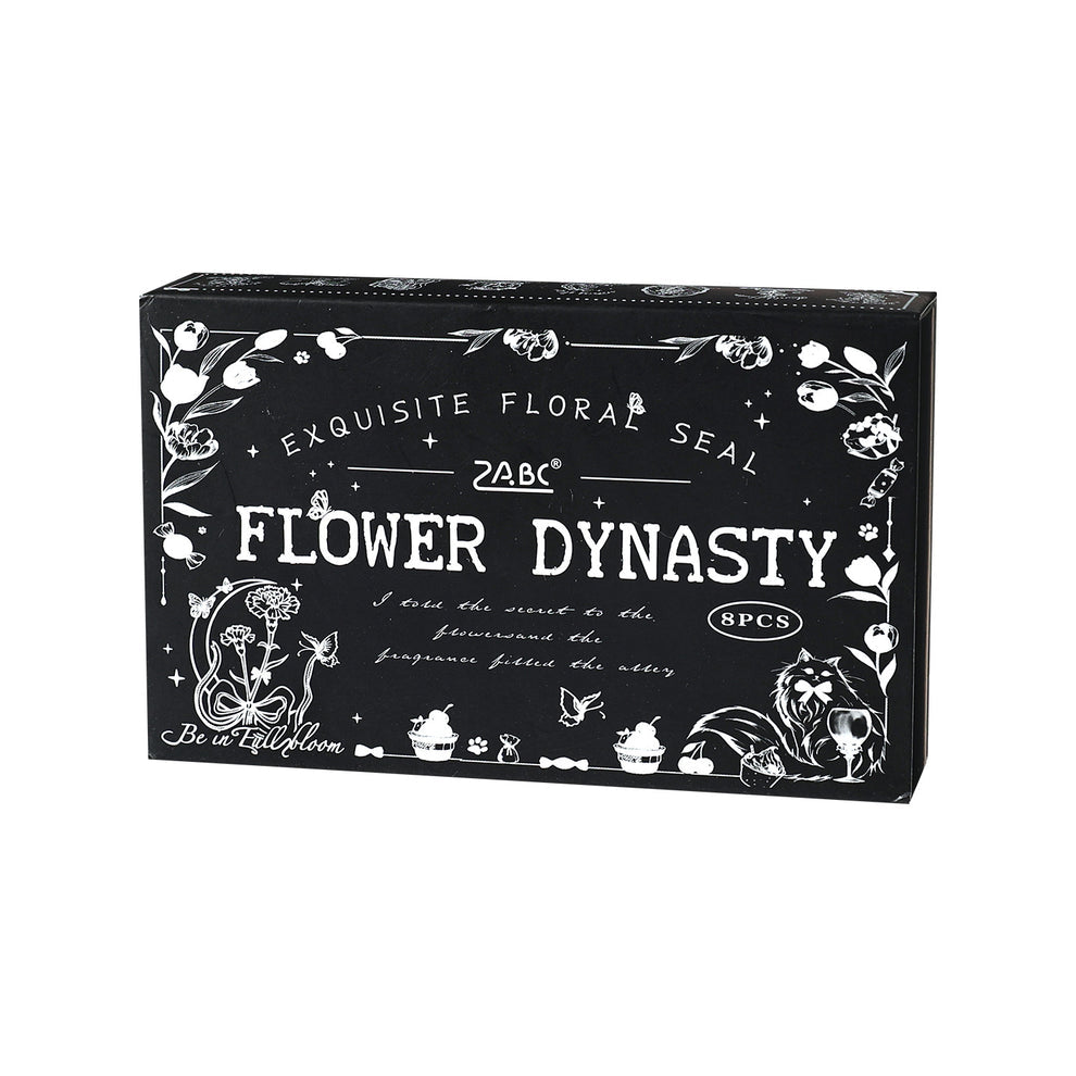 Flower Dynasty Stamp Set - 8 Pcs