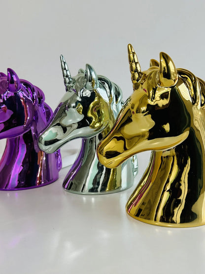 Unicorn Metallic Piggy Bank Showpiece