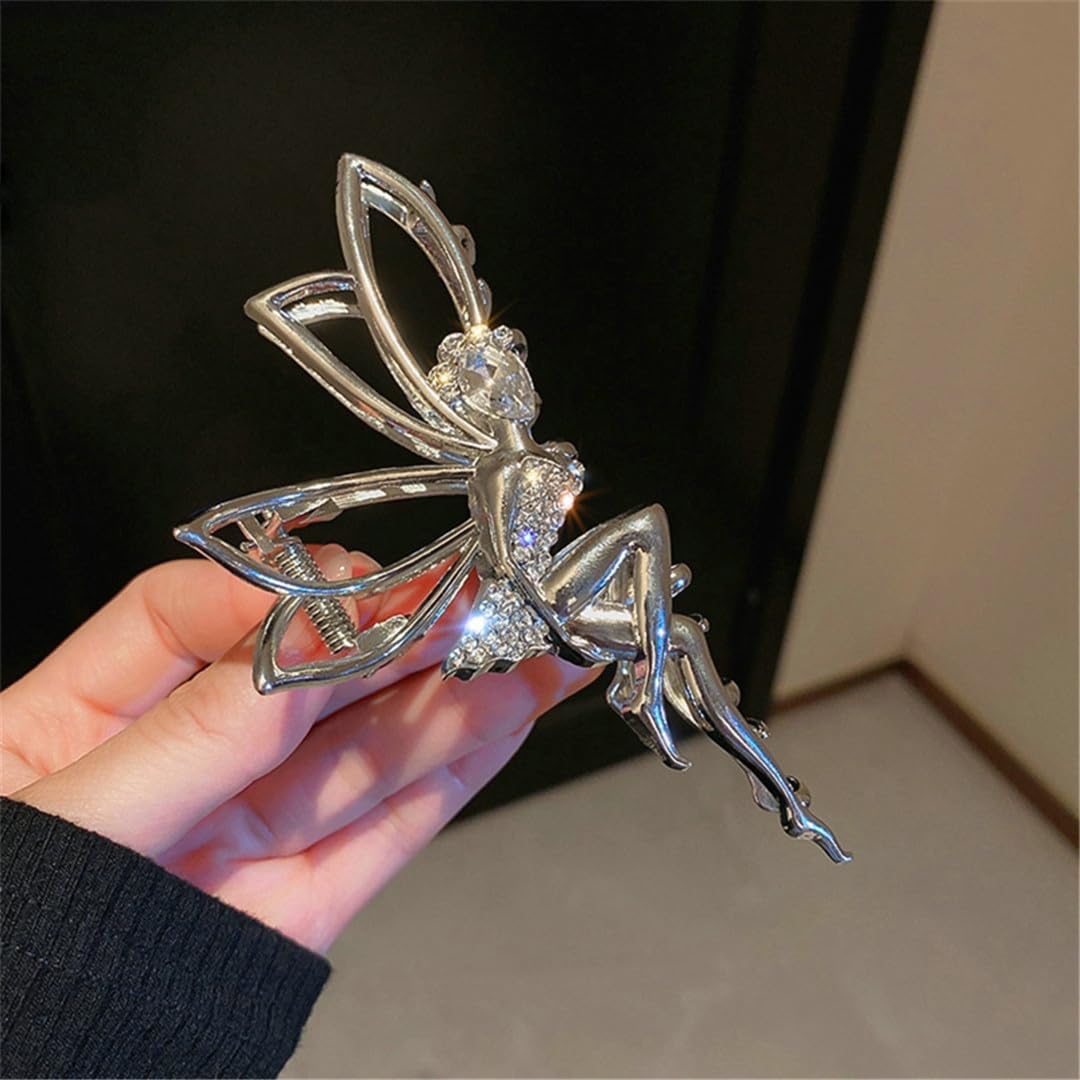 Tinker bell metal hair claw clutch