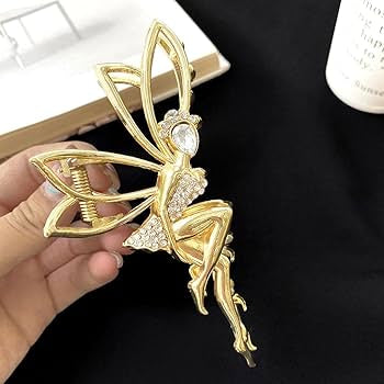 Tinker bell metal hair claw clutch