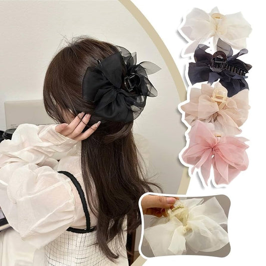 Jumbo satin boe hair claw clutch
