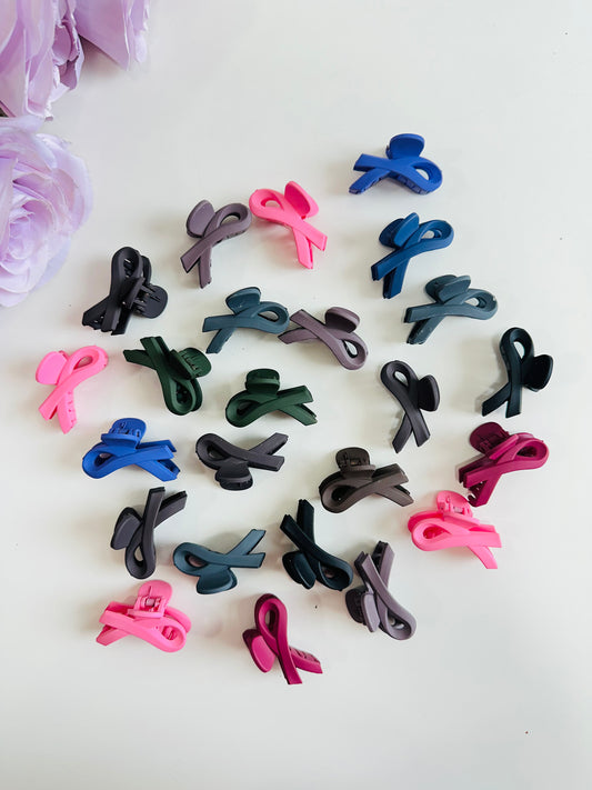 Mini matte  korean hair claw clips
