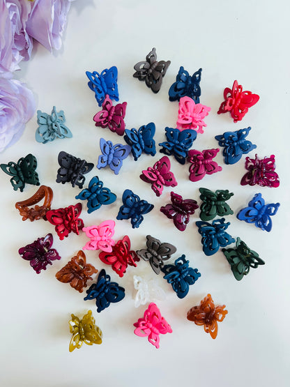 Mini matte  korean hair claw clips