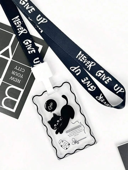 Black Cat Protective Id Card Holder