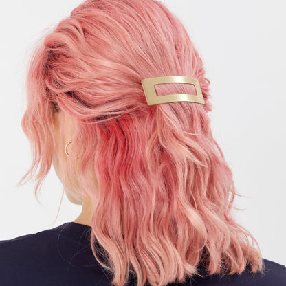 Rectangle metal hair clip