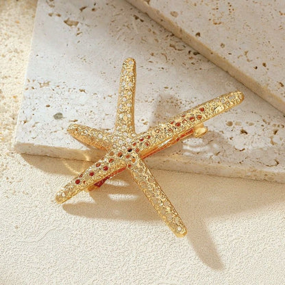 Starfish metal hair clip