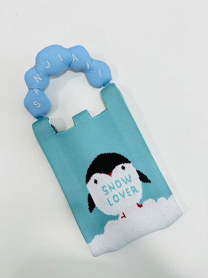 Korean sling bags with puffy handel