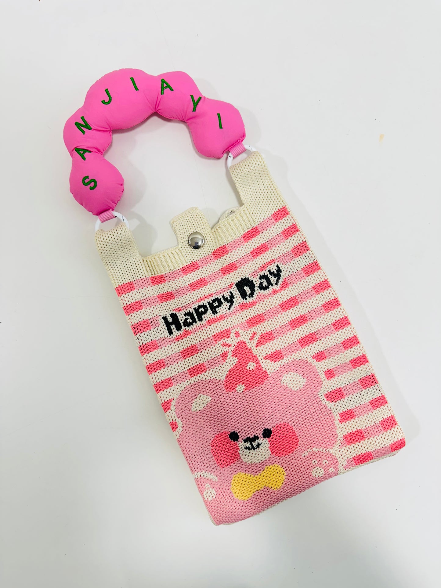 Korean sling bags with puffy handel