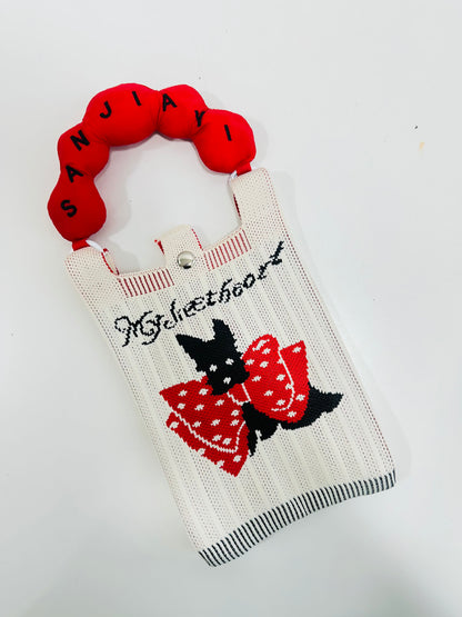 Korean sling bags with puffy handel