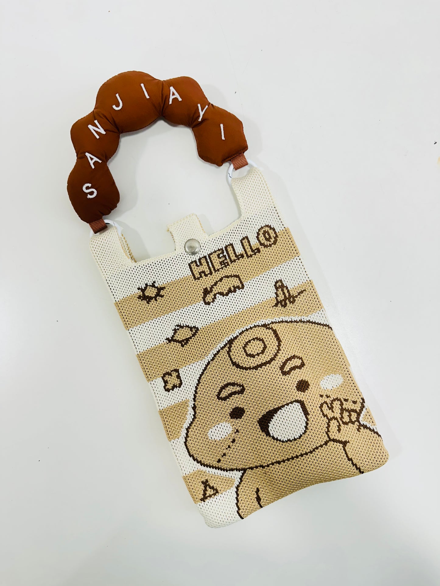 Korean sling bags with puffy handel