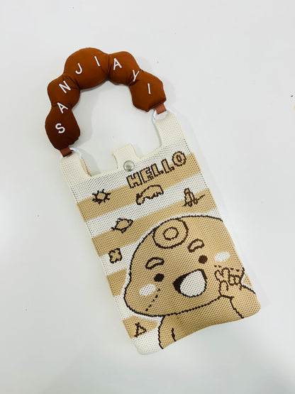 Korean sling bags with puffy handel