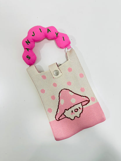 Korean sling bags with puffy handel