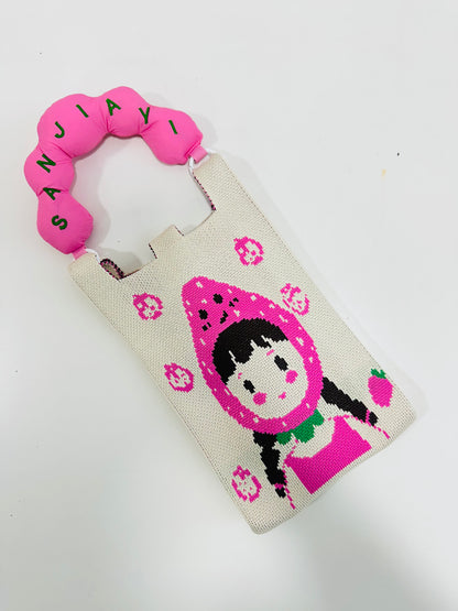 Korean sling bags with puffy handel