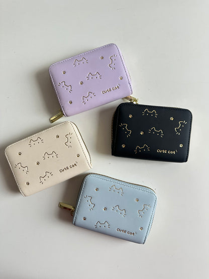 Cute cat korean mini wallet card holder