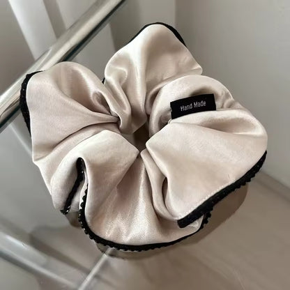 Satin browns korean scrunchie