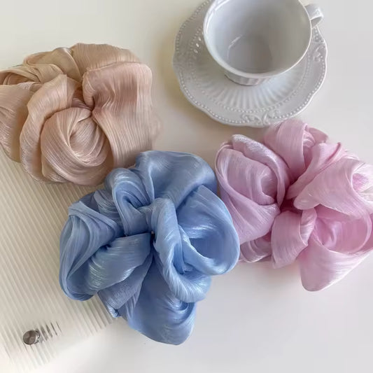 Satin wavy korean scrunchie