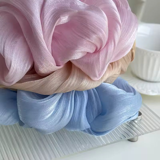 Satin wavy korean scrunchie