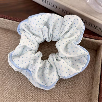 Blue bloom korean scrunchie
